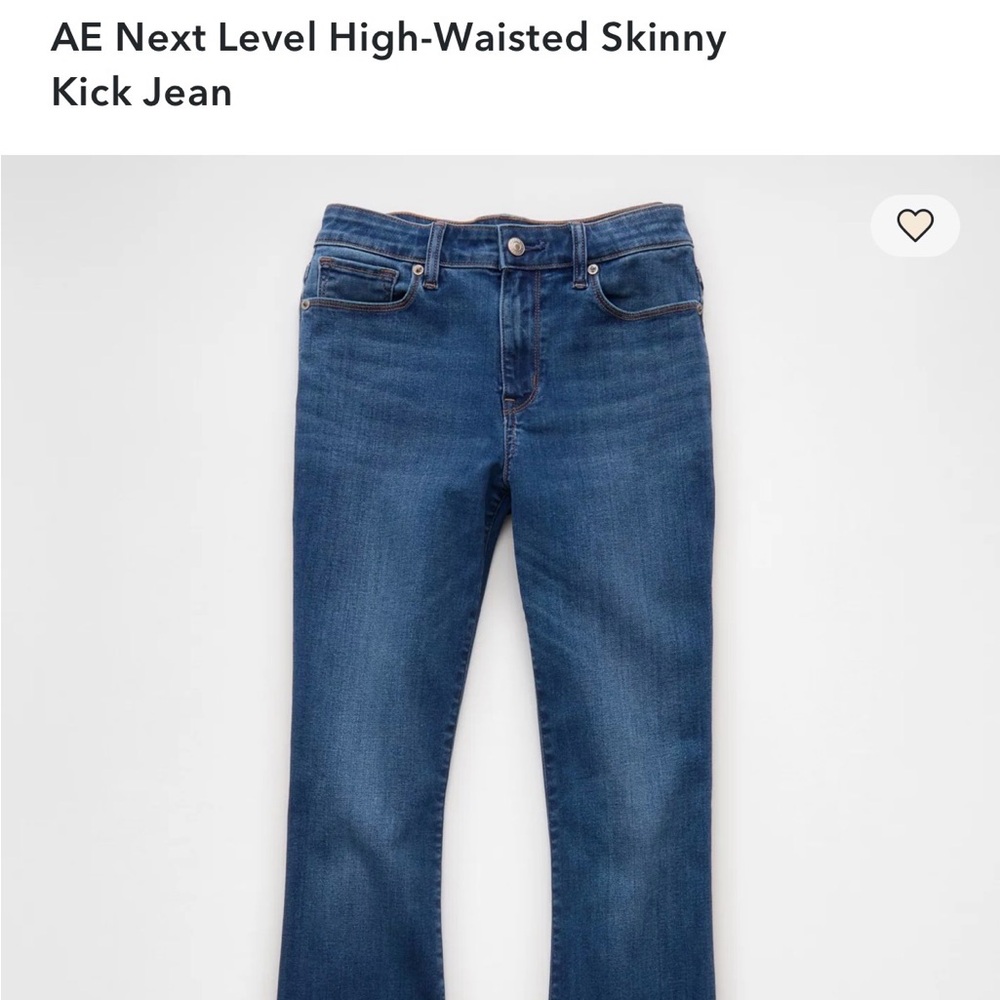 American Eagle Outfitters High-Waisted Skinny Kick Jean. 10 Long